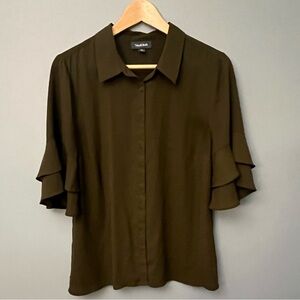 Modcloth Ruffle Sleeve Blouse